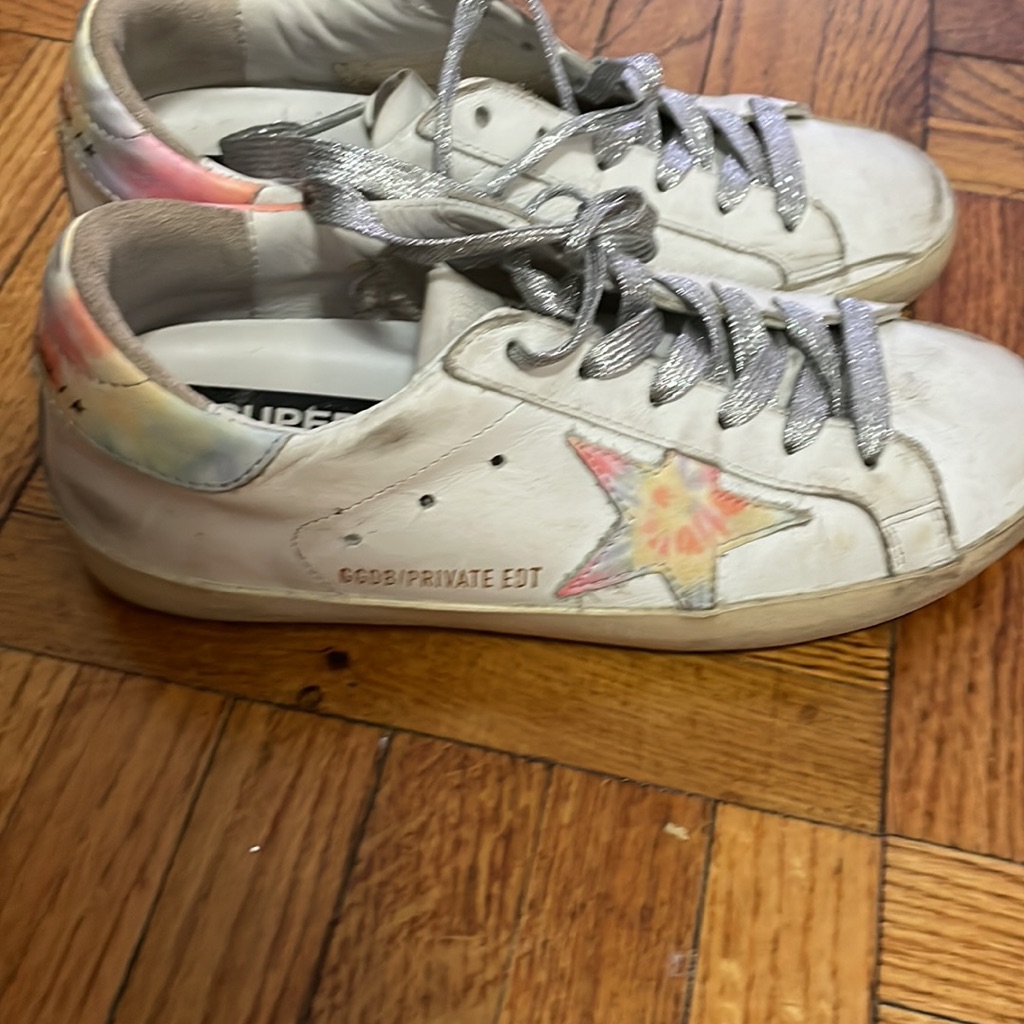 Golden Goose, 37 Tie Dye With Silver Laces, Great Condition, Can Send With Box